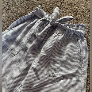 C&C California Blue and White Striped Linen Pants